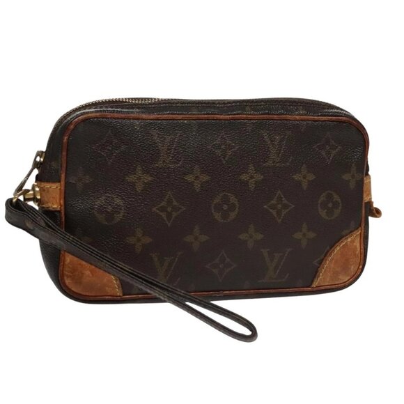 LOUIS VUITTON Monogram Marly Dragonne PM Clutch Bag M51827 LV Auth bs21421 - Picture 1 of 16